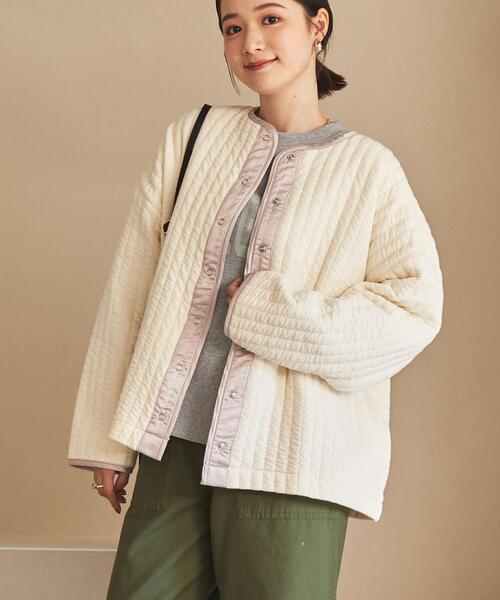 coen（コーエン）の「キルトライクスナップボタンカーディガン（カーディガン/ボレロ・レディース・ブラック/グレー/オフホワイト・MEDIUM/LARGE）」の5枚目の写真