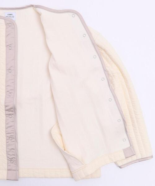 coen（コーエン）の「キルトライクスナップボタンカーディガン（カーディガン/ボレロ・レディース・ブラック/グレー/オフホワイト・MEDIUM/LARGE）」の8枚目の写真