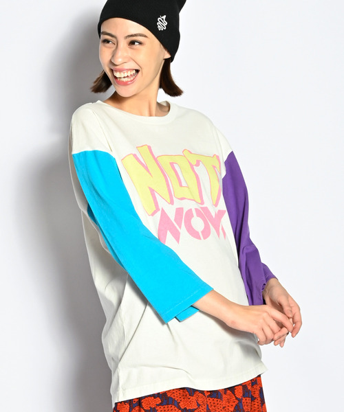 ALDIES(アールディーズ)の「Notnow Half Sleeve T / ノットナウハーフスリーブT(Tシャツ/カットソー・メンズ・ホワイト系その他2/ブラック/ホワイト系その他・MEDIUM/SMALL/X-LARGE/LARGE)」の2枚目の写真