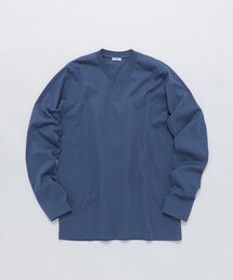 SHIPS: 抗菌・防臭 NANO-FINE(R) ハイゲージ Vネック Tシャツ (ロンT)