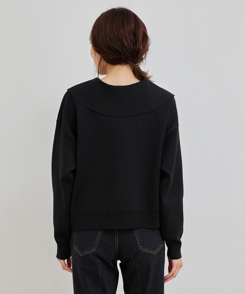 ROPE' PICNIC（ロペピクニック）の「【2WAY】スポンジニットビックカラーカーディガン（カーディガン/ボレロ・レディース・ブラック/ブラウン系その他2/パープル系その他・38）」の14枚目の写真