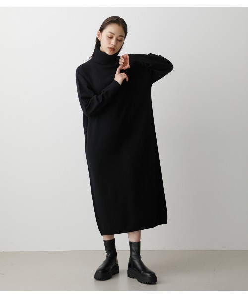 Turtle Neck Simple Neck ワンピース Op By タートルネックシンプルワンピ ワンピース Azul By Moussy アズールバイマウジー のファッション