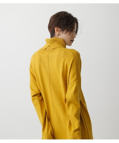 AZUL by moussy(アズールバイマウジー)の「TURTLE NECK SIMPLE OP/タートルネックシンプルワンピ(ワンピース・レディース・ブラック/ベージュ/イエロー系その他・SMALL/MEDIUM)」の9枚目の写真