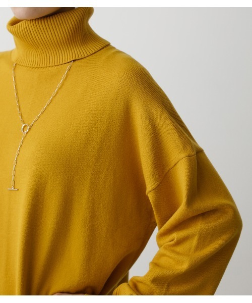 AZUL by moussy(アズールバイマウジー)の「TURTLE NECK SIMPLE OP/タートルネックシンプルワンピ(ワンピース・レディース・ブラック/ベージュ/イエロー系その他・SMALL/MEDIUM)」の13枚目の写真