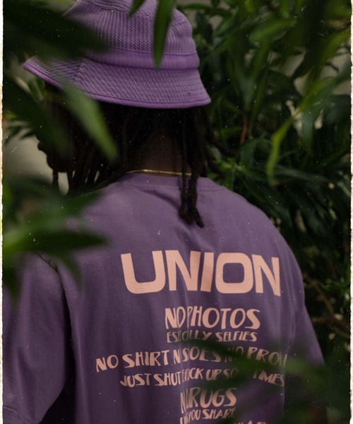 UNION（ユニオン）の「STAFF RULES S/S TEE UNION ユニオン Tシャツ（Tシャツ/カットソー・メンズ・パープル/グレー・SMALL/MEDIUM/LARGE/X-LARGE）」の2枚目の写真