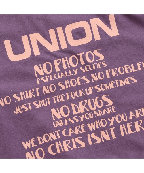 UNION（ユニオン）の「STAFF RULES S/S TEE UNION ユニオン Tシャツ（Tシャツ/カットソー・メンズ・パープル/グレー・SMALL/MEDIUM/LARGE/X-LARGE）」の13枚目の写真