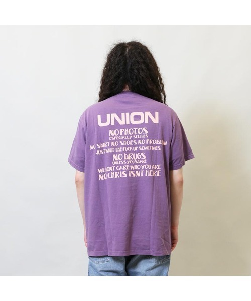 UNION（ユニオン）の「STAFF RULES S/S TEE UNION ユニオン Tシャツ（Tシャツ/カットソー・メンズ・パープル/グレー・SMALL/MEDIUM/LARGE/X-LARGE）」の3枚目の写真
