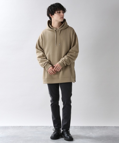 RAGEBLUE（レイジブルー）の「ダンボール/裾スリットストレッチパーカー/214700（パーカー・メンズ・ホワイト/ライトブルー/ブラック/ダークグレー/キャメル・MEDIUM/LARGE）」の16枚目の写真