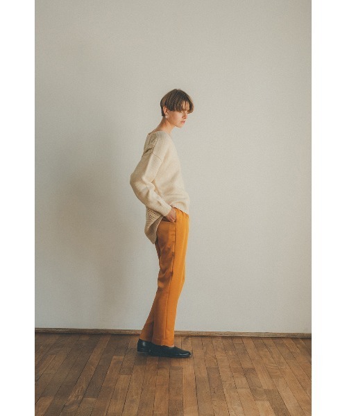 MIDWEST（ミッドウエスト）の「CLANE BACK OPEN CABLE V NECK KNIT TOPS（ニット/セーター・レディース・オフホワイト・1）」の7枚目の写真