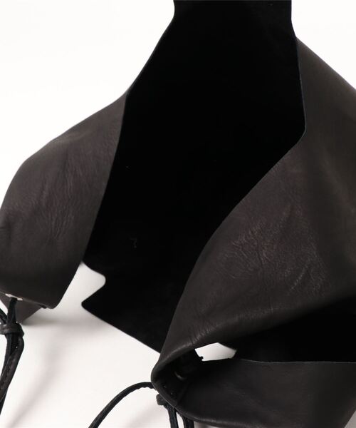 SLOW(スロウ)の「【SLOW / スロウ】2way grocery cowleather shopper(トートバッグ)(トートバッグ・メンズ・グレー/ブラック・FREE)」の3枚目の写真