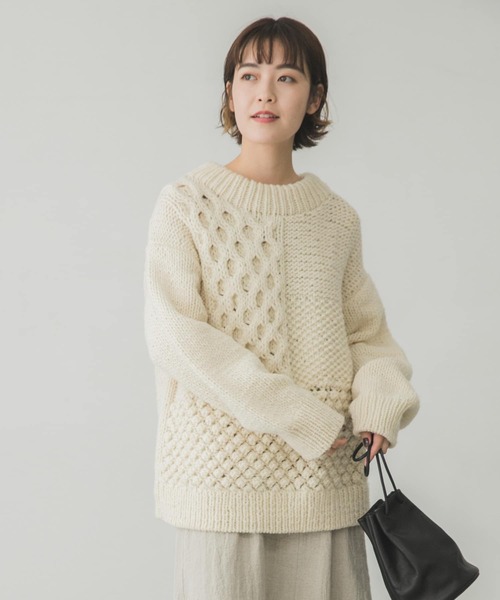 kagure【22AW】ペルー アラン柄 パッチワークニット かぐれ kagure【22AW】ペルー アラン柄 パッチワークニット かぐれ - メルカリ