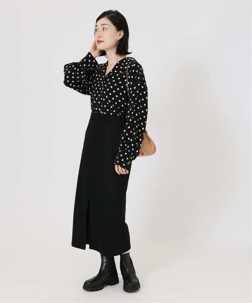 journal standard L'essage（ジャーナルスタンダードレサージュ）の「LUMINARY ウールスカート（スカート・レディース・ブラック/ブルー系その他/パープル/グリーン・36/38）」の5枚目の写真