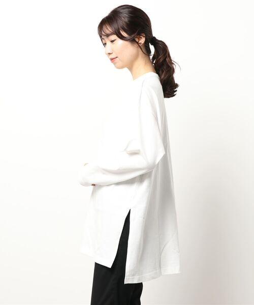 archives（アルシーヴ）の「サイドスリットアソートロンＴ（Tシャツ/カットソー・レディース・オフホワイト・MEDIUM）」の4枚目の写真