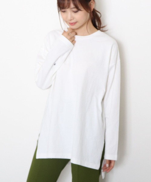 archives（アルシーヴ）の「サイドスリットアソートロンＴ（Tシャツ/カットソー・レディース・オフホワイト・MEDIUM）」の6枚目の写真