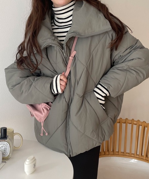 ☆美品☆//ダウン/ジャケット/ホワイト/キルティング Re:EDIT ダウンジャケット アウター 中綿 レディース 3色 SC/M/L