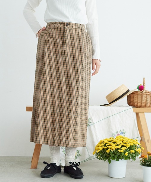 chambre de charme（シャンブルドゥシャーム）の「●cdc ウエポン　タイトロングスカート（スカート・レディース・チェック/キナリ・FREE）」の6枚目の写真