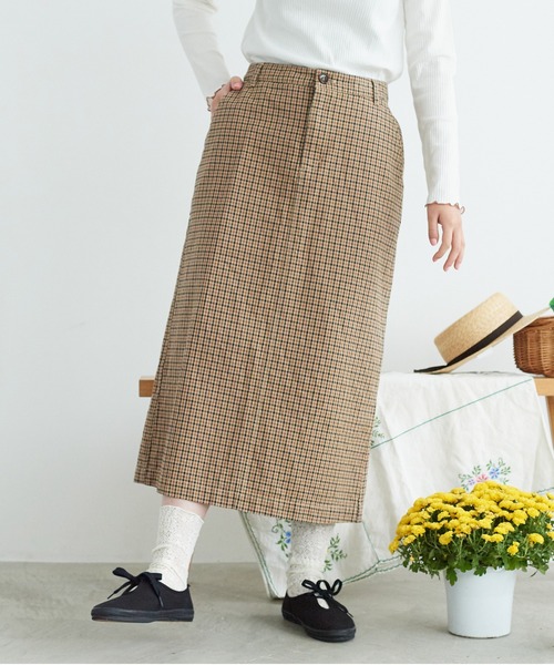 chambre de charme（シャンブルドゥシャーム）の「●cdc ウエポン　タイトロングスカート（スカート・レディース・チェック/キナリ・FREE）」の4枚目の写真