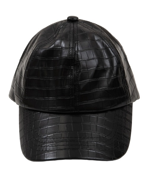 PUNYUS（プニュズ）の「フェイクレザークロコキャップ（キャップ・レディース・ブラック/ライトパープル・FREE）」の6枚目の写真