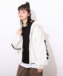 Cutie Blonde | フェイクファーロゴブルゾン(ブルゾン)