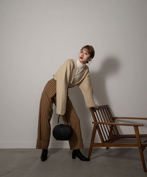 Amiur（エミレ）の「stripe linen like pants（その他パンツ・レディース・ブラウン/ベージュ・S/M）」の12枚目の写真