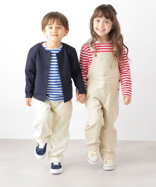 SHIPS any(シップス エニィ)の「SHIPS any: コーデュロイ オーバーオール<KIDS>(サロペット/オーバーオール・キッズ・チャコールグレー/ブラウン/ナチュラル・L(140-150)/S(110-120)/M(125-135))」の1枚目の写真