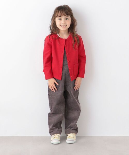SHIPS any(シップス エニィ)の「SHIPS any: コーデュロイ オーバーオール<KIDS>(サロペット/オーバーオール・キッズ・チャコールグレー/ブラウン/ナチュラル・L(140-150)/S(110-120)/M(125-135))」の7枚目の写真