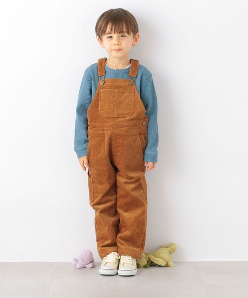 SHIPS any(シップス エニィ)の「SHIPS any: コーデュロイ オーバーオール<KIDS>(サロペット/オーバーオール・キッズ・チャコールグレー/ブラウン/ナチュラル・L(140-150)/S(110-120)/M(125-135))」の9枚目の写真