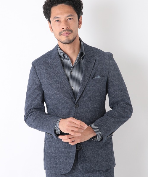 MEN'S BIGI(メンズビギ)の「【COOL DOTS】メランジプリントジャケット(テーラードジャケット・メンズ・ブラック/ベージュ/ネイビー・01/02/03/04)」の5枚目の写真