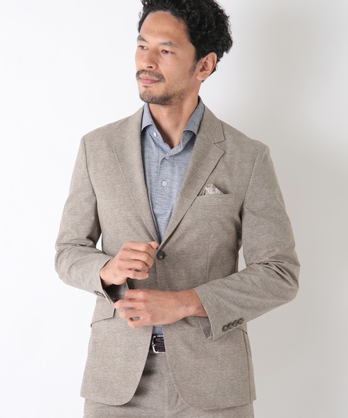 MEN'S BIGI(メンズビギ)の「【COOL DOTS】メランジプリントジャケット(テーラードジャケット・メンズ・ブラック/ベージュ/ネイビー・01/02/03/04)」の10枚目の写真