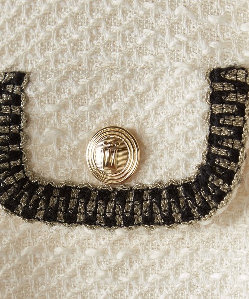 Tiara（ティアラ）の「20THバイカラージャケット（ノーカラージャケット・レディース・アイボリー・FREE）」の6枚目の写真