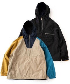 リバーシブルナイロン ウインドブレイクアノラックパーカー