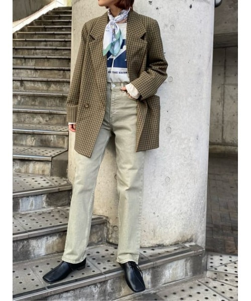 MOUSSY（マウジー）の「PLAIN JEANS COLOR STRAIGHT（デニムパンツ・レディース・ホワイト/ライトカーキ/ブラック・24inch/26inch/27inch/23inch/25inch）」の10枚目の写真