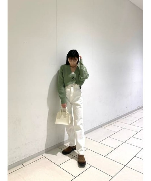 MOUSSY（マウジー）の「PLAIN JEANS COLOR STRAIGHT（デニムパンツ・レディース・ホワイト/ライトカーキ/ブラック・24inch/26inch/27inch/23inch/25inch）」の7枚目の写真
