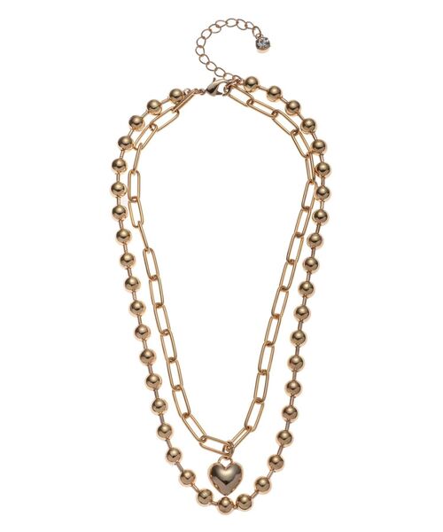 jouetie(ジュエティ)の「ハートモチーフレイヤーチェーンネックレス(ネックレス・レディース・シルバー/ゴールド・FREE)」の4枚目の写真