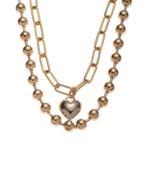 jouetie(ジュエティ)の「ハートモチーフレイヤーチェーンネックレス(ネックレス・レディース・シルバー/ゴールド・FREE)」の5枚目の写真