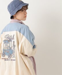 DOUBLE NAME | ポップコーンショップBACK刺しゅうシャツワンピース(ワンピース)