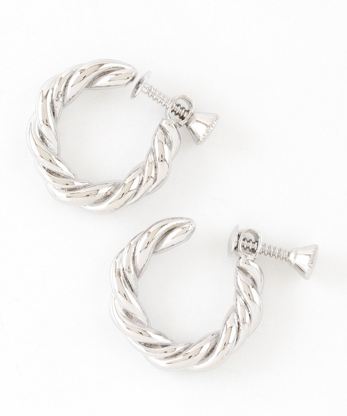 JUICY ROCK（ジューシーロック）の「ロープフープイヤリング（イヤリング・レディース・シルバー/ゴールド・ONE SIZE）」の4枚目の写真