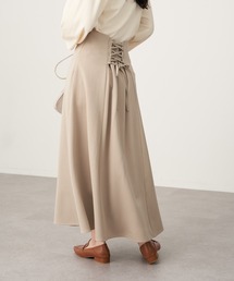 earth music&ecology | レースアップフレアスカート＊(スカート)