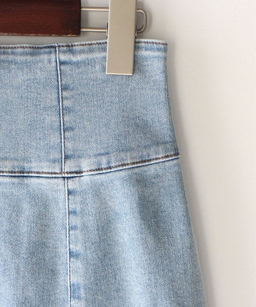 NOMAE(ノーマエ)の「ストレッチデニムマーメイドスカート(スカート・レディース・ライトブルー/ダークブルー/ブルー・FREE)」の10枚目の写真