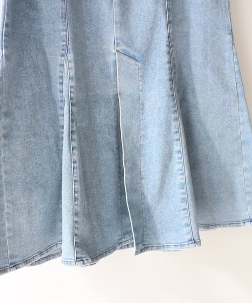 NOMAE(ノーマエ)の「ストレッチデニムマーメイドスカート(スカート・レディース・ライトブルー/ダークブルー/ブルー・FREE)」の8枚目の写真