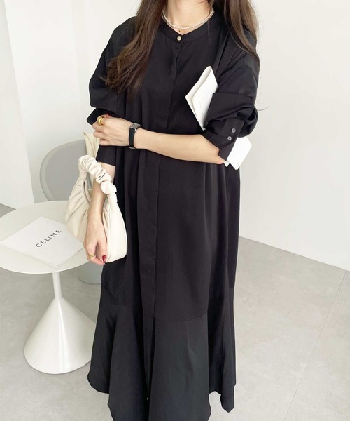 m6952【美品】【40】セオリーリュクス フレアワンピース プリーツ ロング丈 m6952【美品】【40】セオリーリュクス フレアワンピース