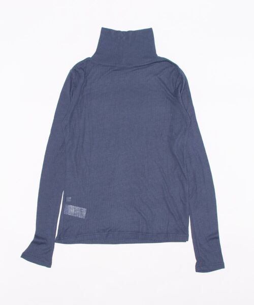 koe（コエ）の「シアーカットリブゆるタートル*（タンクトップ・レディース・ブルー・FREE）」の2枚目の写真