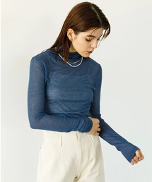 koe | シアーカットリブゆるタートル*(タンクトップ)