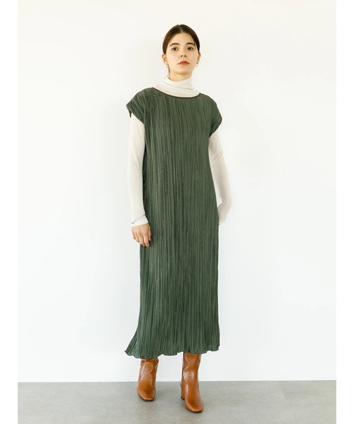 koe（コエ）の「シアーカットリブゆるタートル*（タンクトップ・レディース・ブルー・FREE）」の8枚目の写真