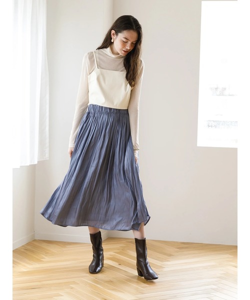 koe（コエ）の「シアーカットリブゆるタートル*（タンクトップ・レディース・ブルー・FREE）」の15枚目の写真