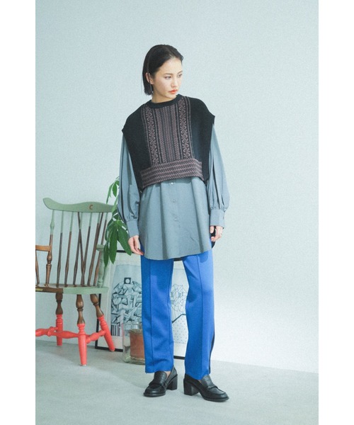 ROSE BUD（ローズバッド）の「サイドライントラックパンツ（その他パンツ・レディース・ブラック/ブルー・ONE SIZE）」の7枚目の写真