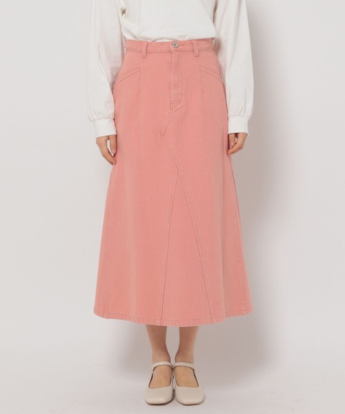 mysty woman（ミスティウーマン）の「USED加工フレアスカート 269644（デニムスカート・レディース・ベージュ/ピンク/モカ・FREE）」の11枚目の写真