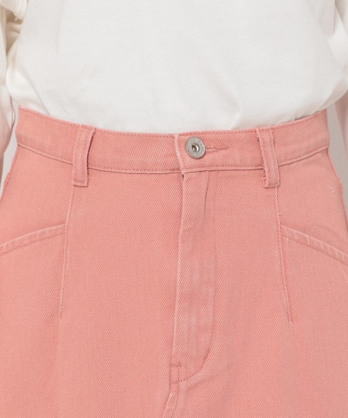 mysty woman（ミスティウーマン）の「USED加工フレアスカート 269644（デニムスカート・レディース・ベージュ/ピンク/モカ・FREE）」の14枚目の写真