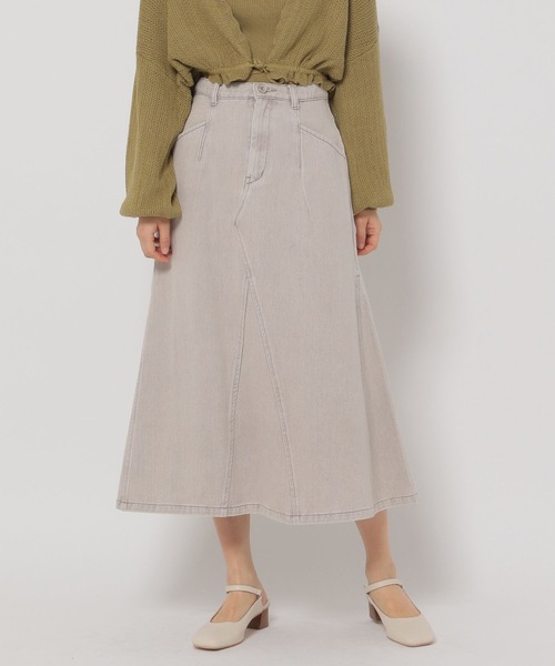 mysty woman（ミスティウーマン）の「USED加工フレアスカート 269644（デニムスカート・レディース・ベージュ/ピンク/モカ・FREE）」の19枚目の写真