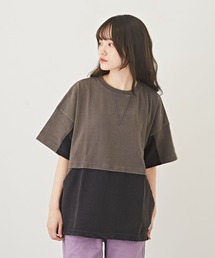CUBE SUGAR（キューブシュガー）の「WEB限定天竺異素材ポケットスピンドルビッグTシャツ（Tシャツ/カットソー）」
